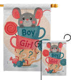 Mousy Boy Girl - Family Special Occasion Vertical Impressions Decorative Flags HG192674 Made In USA