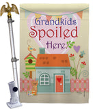 Grandkids Spoiled Here - Family Special Occasion Vertical Impressions Decorative Flags HG115003 Made In USA