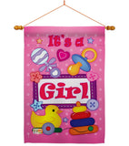Baby Girl - Family Special Occasion Vertical Impressions Decorative Flags HG115068 Imported