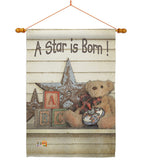 A Star is Born! - Family Special Occasion Vertical Impressions Decorative Flags HG115076 Made In USA
