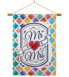 Mr & Mrs - Family Special Occasion Vertical Impressions Decorative Flags HG115112 Made In USA