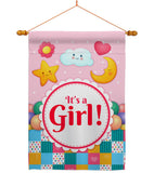 It's a Baby Girl - Family Special Occasion Vertical Impressions Decorative Flags HG115216 Made In USA