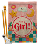 It's a Baby Girl - Family Special Occasion Vertical Impressions Decorative Flags HG115216 Made In USA