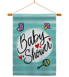 Baby Shower - Family Special Occasion Vertical Impressions Decorative Flags HG115217 Made In USA