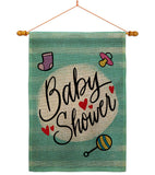 Baby Shower - Family Special Occasion Vertical Impressions Decorative Flags HG115217 Made In USA