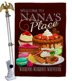 Nana Place - Family Special Occasion Vertical Impressions Decorative Flags HG115223 Made In USA