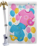 He Or She - Family Special Occasion Vertical Impressions Decorative Flags HG115262 Made In USA