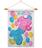 He Or She - Family Special Occasion Vertical Impressions Decorative Flags HG115262 Made In USA