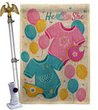He Or She - Family Special Occasion Vertical Impressions Decorative Flags HG115262 Made In USA