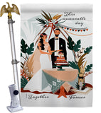 Together Forever - Family Special Occasion Vertical Impressions Decorative Flags HG137455 Made In USA