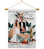 Together Forever - Family Special Occasion Vertical Impressions Decorative Flags HG137455 Made In USA