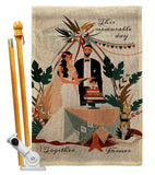 Together Forever - Family Special Occasion Vertical Impressions Decorative Flags HG137455 Made In USA