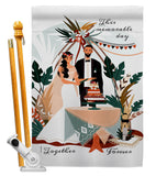 Together Forever - Family Special Occasion Vertical Impressions Decorative Flags HG137455 Made In USA