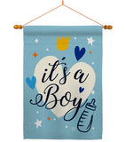 It's a Boy - Family Special Occasion Vertical Impressions Decorative Flags HG192439 Made In USA