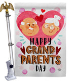 Happy Grandparents Day - Family Special Occasion Vertical Impressions Decorative Flags HG192612 Made In USA