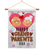 Happy Grandparents Day - Family Special Occasion Vertical Impressions Decorative Flags HG192612 Made In USA