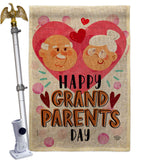 Happy Grandparents Day - Family Special Occasion Vertical Impressions Decorative Flags HG192612 Made In USA