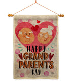 Happy Grandparents Day - Family Special Occasion Vertical Impressions Decorative Flags HG192612 Made In USA