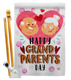 Happy Grandparents Day - Family Special Occasion Vertical Impressions Decorative Flags HG192612 Made In USA