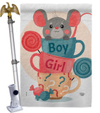 Mousy Boy Girl - Family Special Occasion Vertical Impressions Decorative Flags HG192674 Made In USA