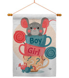 Mousy Boy Girl - Family Special Occasion Vertical Impressions Decorative Flags HG192674 Made In USA