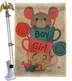 Mousy Boy Girl - Family Special Occasion Vertical Impressions Decorative Flags HG192674 Made In USA