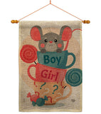 Mousy Boy Girl - Family Special Occasion Vertical Impressions Decorative Flags HG192674 Made In USA