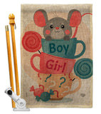 Mousy Boy Girl - Family Special Occasion Vertical Impressions Decorative Flags HG192674 Made In USA