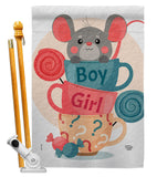 Mousy Boy Girl - Family Special Occasion Vertical Impressions Decorative Flags HG192674 Made In USA