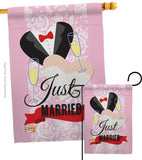 Just Married - Family Special Occasion Vertical Impressions Decorative Flags HG115102 Made In USA