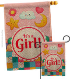 It's a Baby Girl - Family Special Occasion Vertical Impressions Decorative Flags HG115216 Made In USA