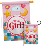 It's a Baby Girl - Family Special Occasion Vertical Impressions Decorative Flags HG115216 Made In USA