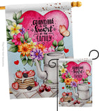 Granda Heart - Family Special Occasion Vertical Impressions Decorative Flags HG115231 Made In USA