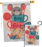 Mousy Boy Girl - Family Special Occasion Vertical Impressions Decorative Flags HG192674 Made In USA