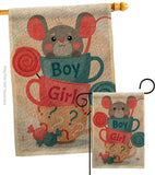 Mousy Boy Girl - Family Special Occasion Vertical Impressions Decorative Flags HG192674 Made In USA