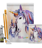 Unicorn - Fantasy Interests Vertical Impressions Decorative Flags HG115238 Made In USA