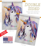 Unicorn - Fantasy Interests Vertical Impressions Decorative Flags HG115238 Made In USA