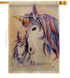 Unicorn - Fantasy Interests Vertical Impressions Decorative Flags HG115238 Made In USA