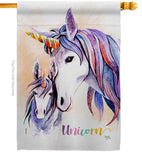 Unicorn - Fantasy Interests Vertical Impressions Decorative Flags HG115238 Made In USA