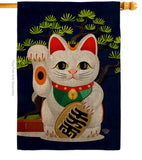 Fortune Cat - Fantasy Interests Vertical Impressions Decorative Flags HG192584 Made In USA