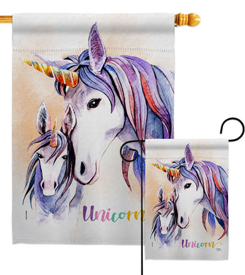 Unicorn - Fantasy Interests Vertical Impressions Decorative Flags HG115238 Made In USA