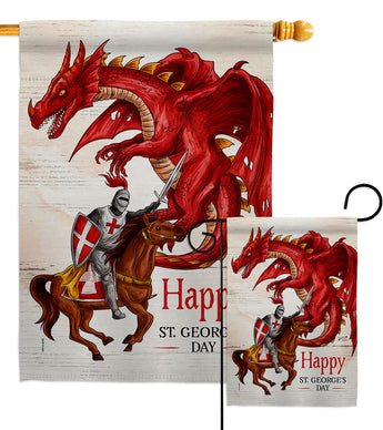 St. George's Day - Fantasy Interests Vertical Impressions Decorative Flags HG130299 Made In USA