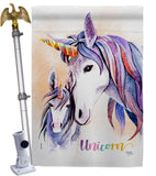 Unicorn - Fantasy Interests Vertical Impressions Decorative Flags HG115238 Made In USA