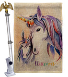 Unicorn - Fantasy Interests Vertical Impressions Decorative Flags HG115238 Made In USA