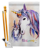 Unicorn - Fantasy Interests Vertical Impressions Decorative Flags HG115238 Made In USA