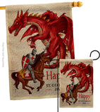 St. George's Day - Fantasy Interests Vertical Impressions Decorative Flags HG130299 Made In USA