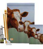 Cow and Calf - Farm Animals Nature Vertical Impressions Decorative Flags HG110095 Made In USA
