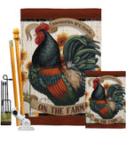 Memories On the Farm - Farm Animals Nature Vertical Impressions Decorative Flags HG110116 Made In USA