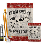 Sweet Farm Pig - Farm Animals Nature Vertical Impressions Decorative Flags HG110119 Made In USA