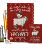 Country Friends - Farm Animals Nature Vertical Impressions Decorative Flags HG110124 Made In USA